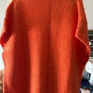 New Easel Vibrant Orange Cowl Neck Sweater